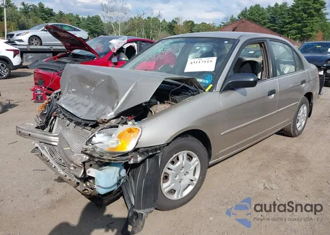 2001 Honda Civic Lx из США, поврежденный, VIN 2HGES16581H508563